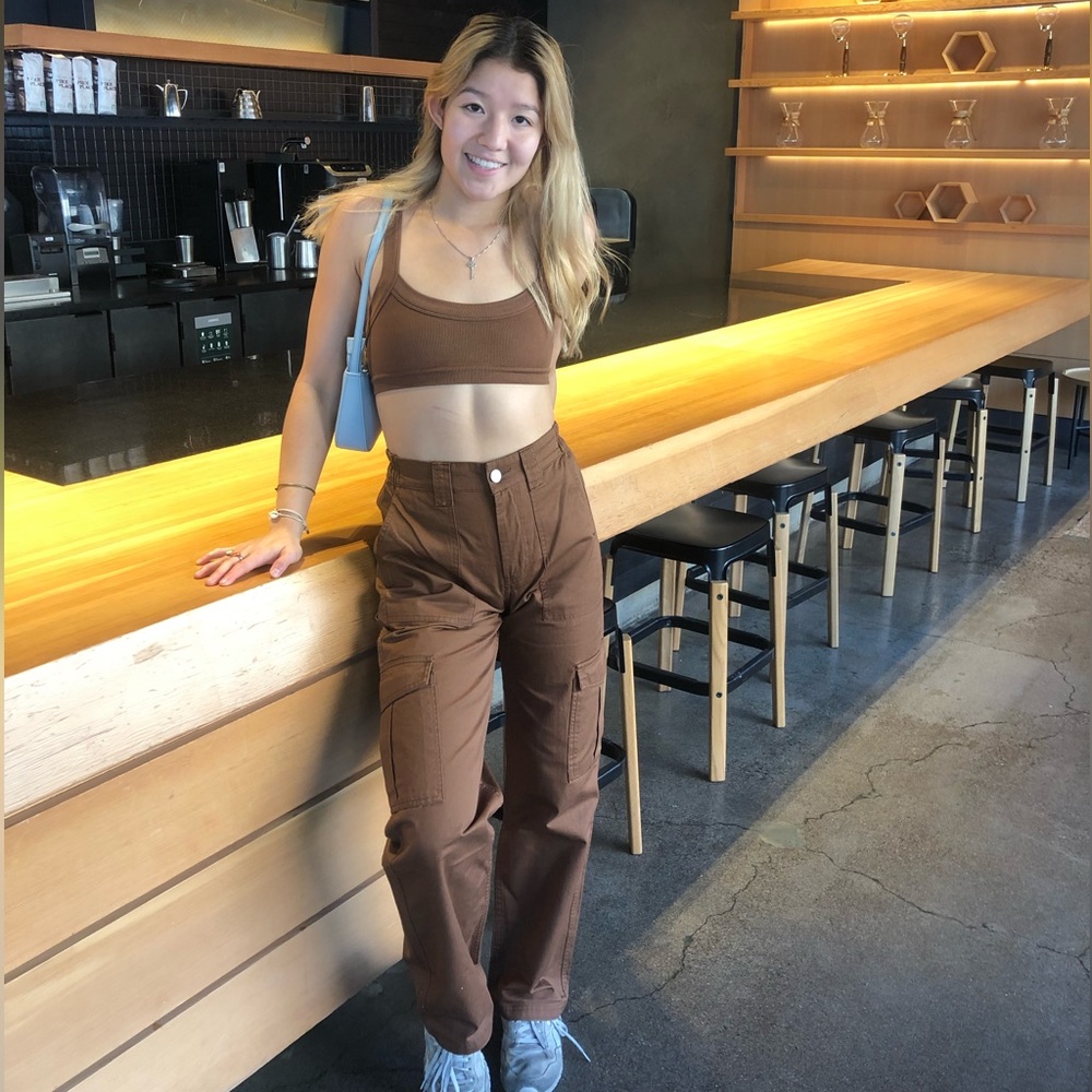 Brown cargo pants from URBAN OUTFITTERS